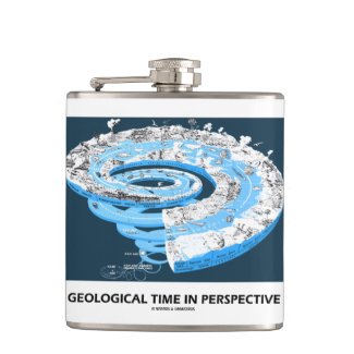 Geological Time In Perspective (Earth's History) Hip Flask