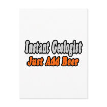 Geologist...Add Beer postcards