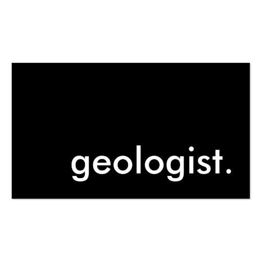 geologist business card template