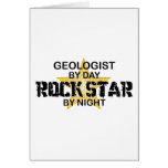 Geologist Rock Star by Night Greeting Card