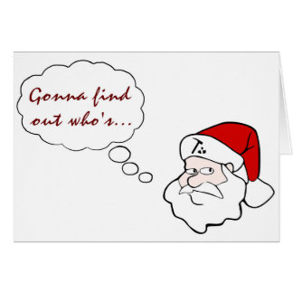 Geologist Santa's Gnaughty or Gneiss List Greeting Card