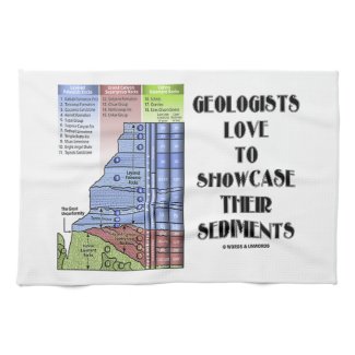 Geologists Love To Showcase Their Sediments Hand Towel