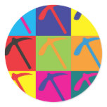 Geology Pop Art Round Stickers