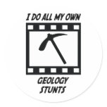 Geology Stunts Round Stickers