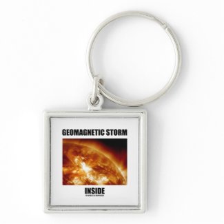 Geomagnetic Storm Inside (Solar Flares) keychain
