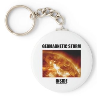 Geomagnetic Storm Inside (Solar Flares) keychain