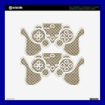 GEOMETRIC31 SQUARE POLKADOT DOT NAVY BLUE BEIGE TE skins