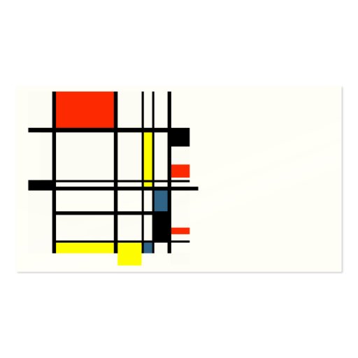 Geometric a la Mondrian business card (front side)