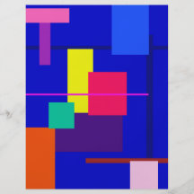 Geometric Abstract Design Deep Blue Flyers