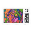 "Geometric" Abstract postage
