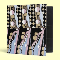 Geometric Abstract Shapes Art Deco Binder binders