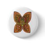 Geometric Angel Butterfly Button