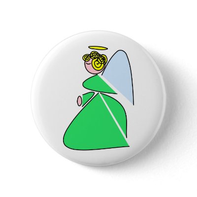 Geometric Angel Pinback Buttons by deleas