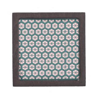 Geometric art dusty rose and green