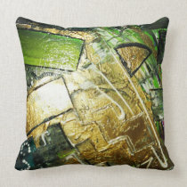 Geometric Art Metallic Pillow pillows