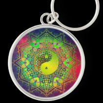 Geometric Balance YIn Yang Keychain keychains