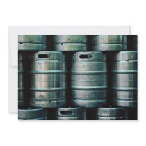 Geometric beer barrels, Czech Republic Custom Invite