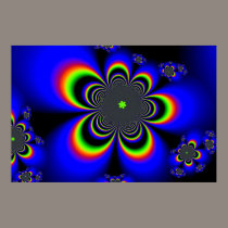 Geometric Blooms posters