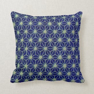 Geometric Blue Stars American MoJo Pillow