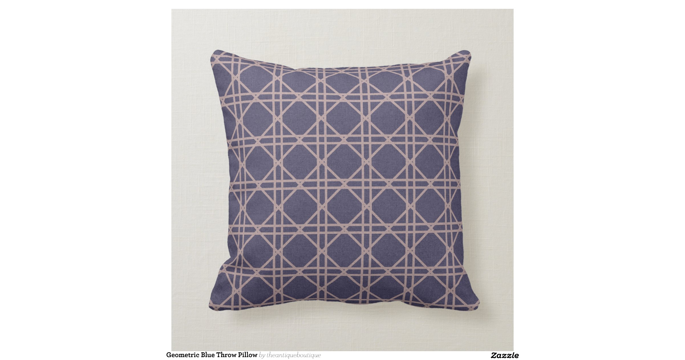 Geometric Blue Throw Pillow Zazzle
