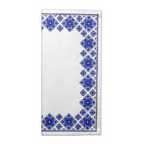 Geometric Boarder Pattern - Blue - Napkin