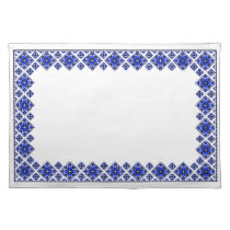 Geometric Boarder Pattern - Blue - Placemat