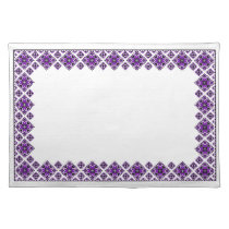 Geometric Boarder Pattern - Purple - Placemat