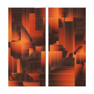 Geometric Burnt Orange Canvas Print