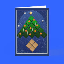 Geometric Christmas Tree Card