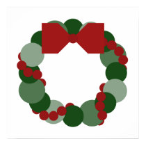 Geometric Christmas Wreath posters