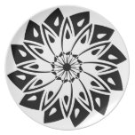 Geometric Daisy Dinner/Party Plate