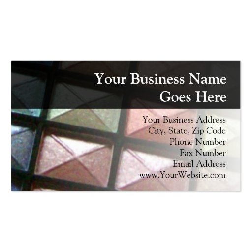 Geometric Eyeshadow Makeup Business Card (front side)