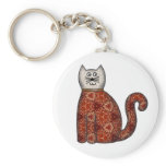 Geometric Fabric Pattern Collection keychains