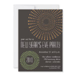 Geometric Fireworks New Years Party Invitations