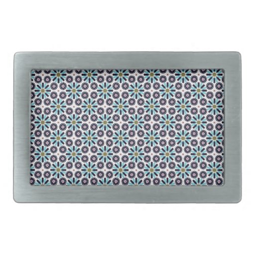 Geometric floral pattern Belt Buckle
