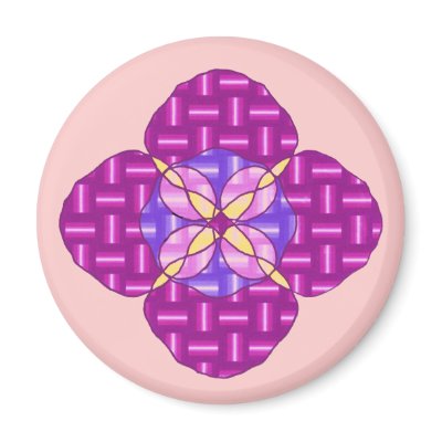 Geometric Flower Magnet by pyrabird