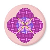 Geometric Flower Magnet