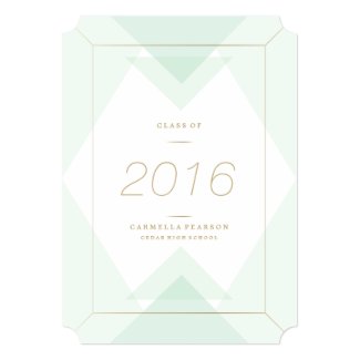 Geometric in Mint Graduation Announcement