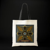 Geometric Lace Art  Custom Name Bag