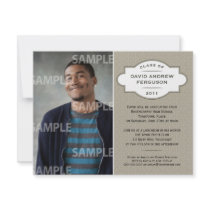 Geometric Medallion Graduation Invitation