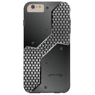 Geometric Metallic Black & Gray Design Tough iPhone 6 Plus Case