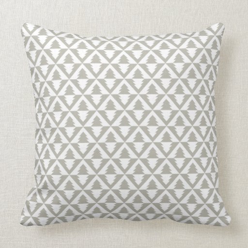 Geometric Modern Christmas Trees Pillow Zazzle
