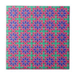 Geometric moroccan pattern ceramic tile