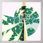geometric parrot paper poster