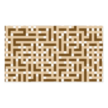 Geometric Pattern in Brown, Beige and White. Business Card