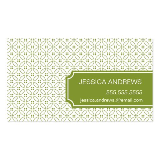 Geometric Patterned Calling Card Business Card Template (front side)