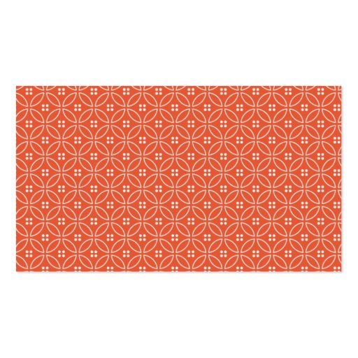 Geometric Patterned Calling Card Business Card (back side)