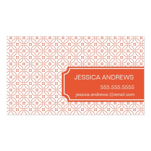 Geometric Patterned Calling Card Business Card (front side)