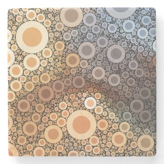 Geometric Patterns | Multicolor Circles III Stone Coaster