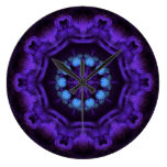 Geometric Purple Mandala design wall clocks